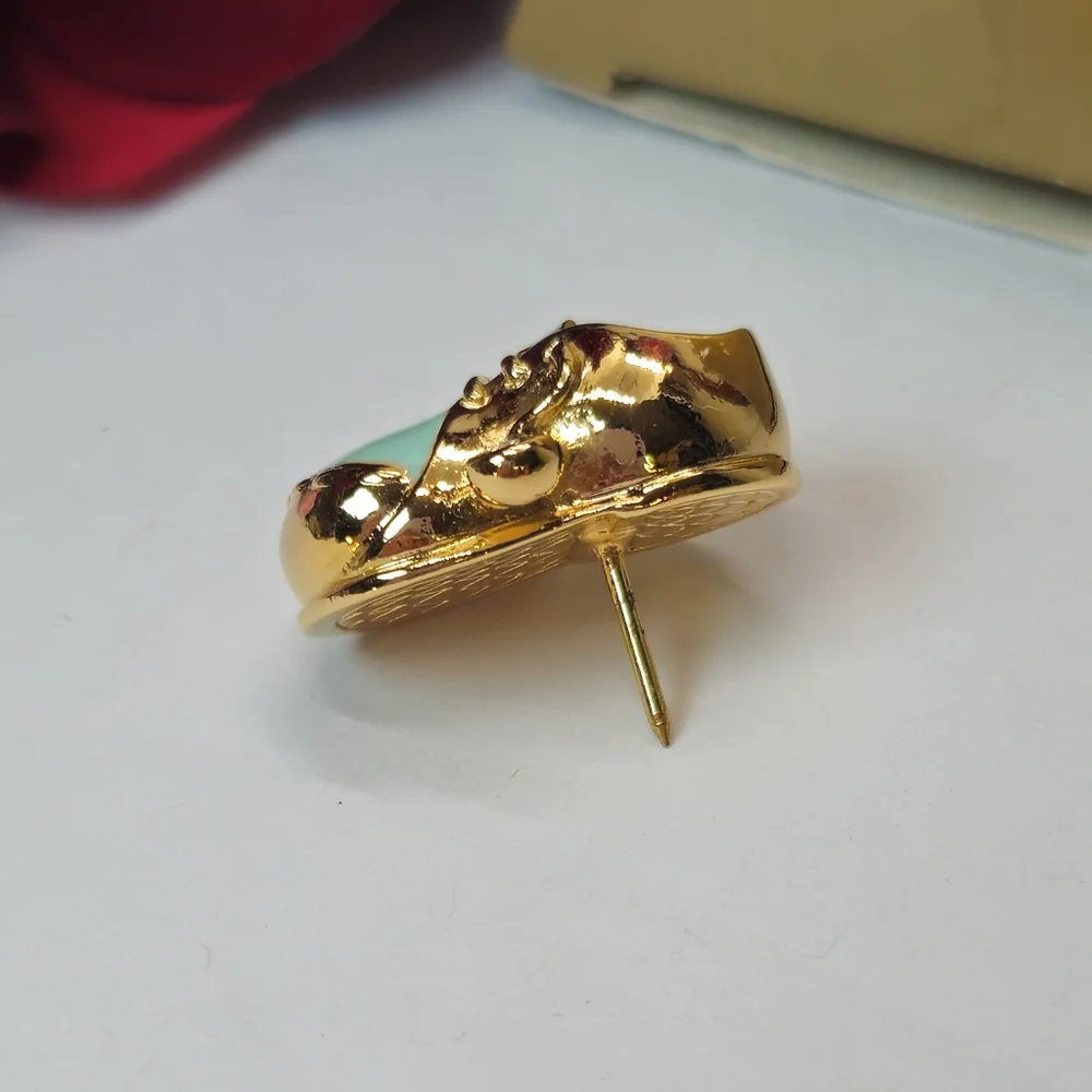 Vintage Avon Baby Boy Bootie Tack Pin in Original Box